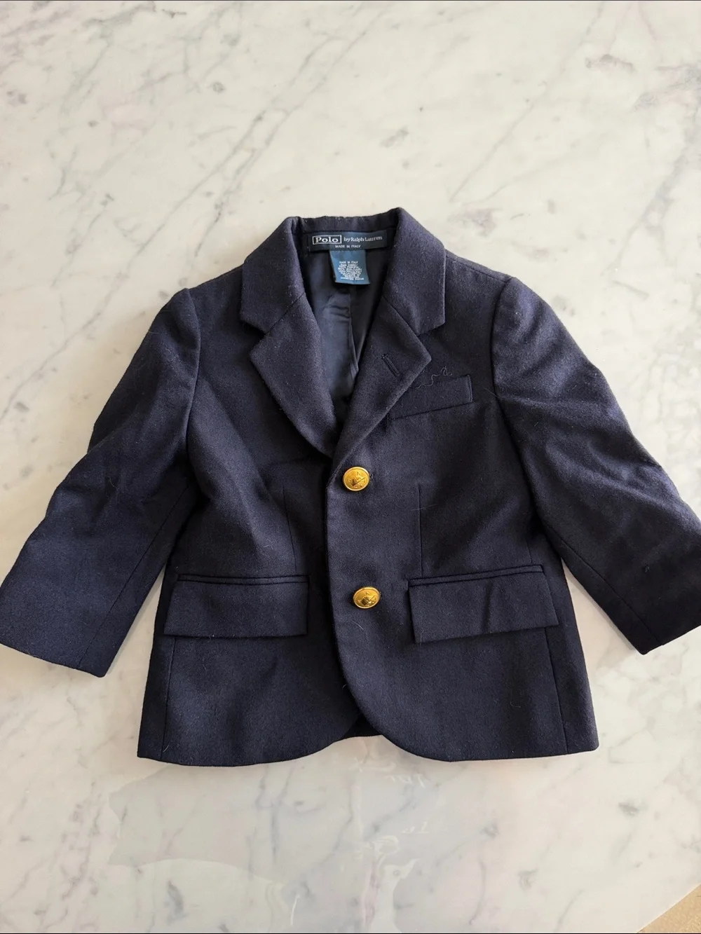 Polo by Ralph Lauren Navy Blue Blazer with Gold Buttons